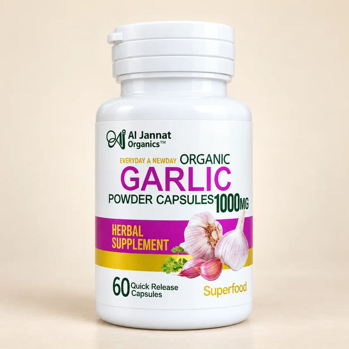 Al Jannat Organics Garlic Powder Capsules 1000mg