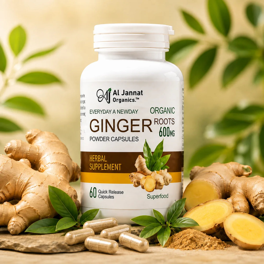 Ginger Root Powder Capsules 800mg
