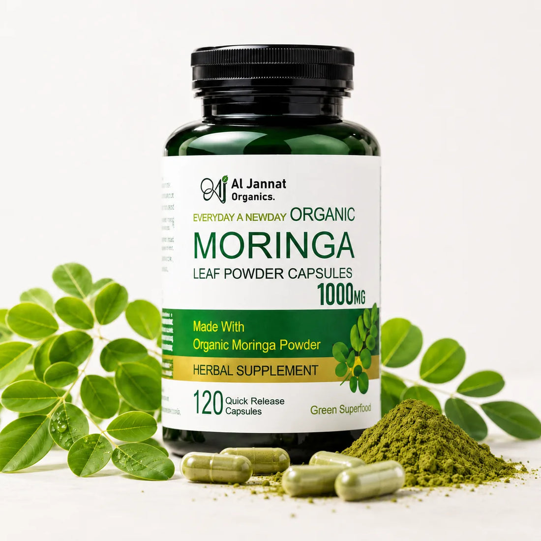 Moringa Leaf Powder Capsules 1000mg
