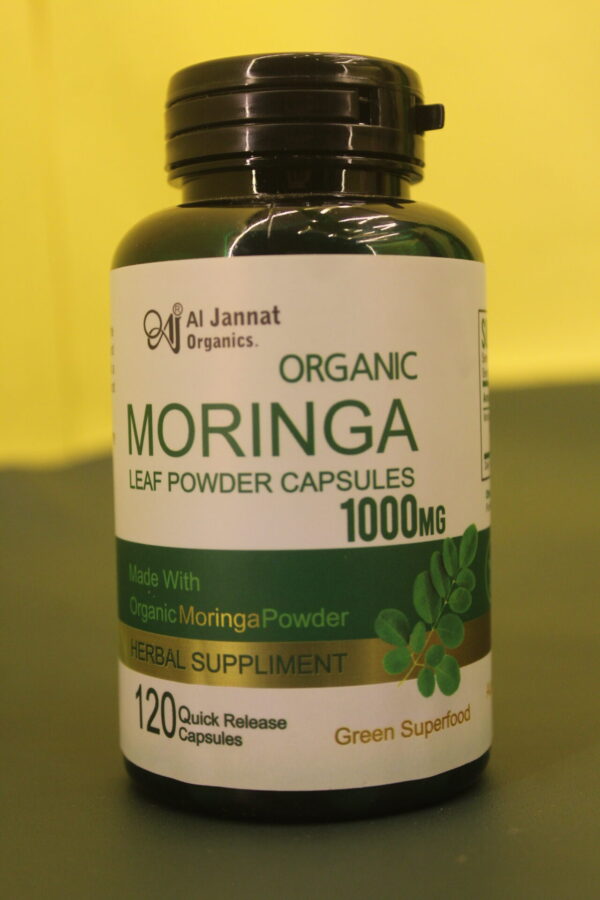 Al Jannat Organic Moringa Capsules 120 Capsules 1000mg